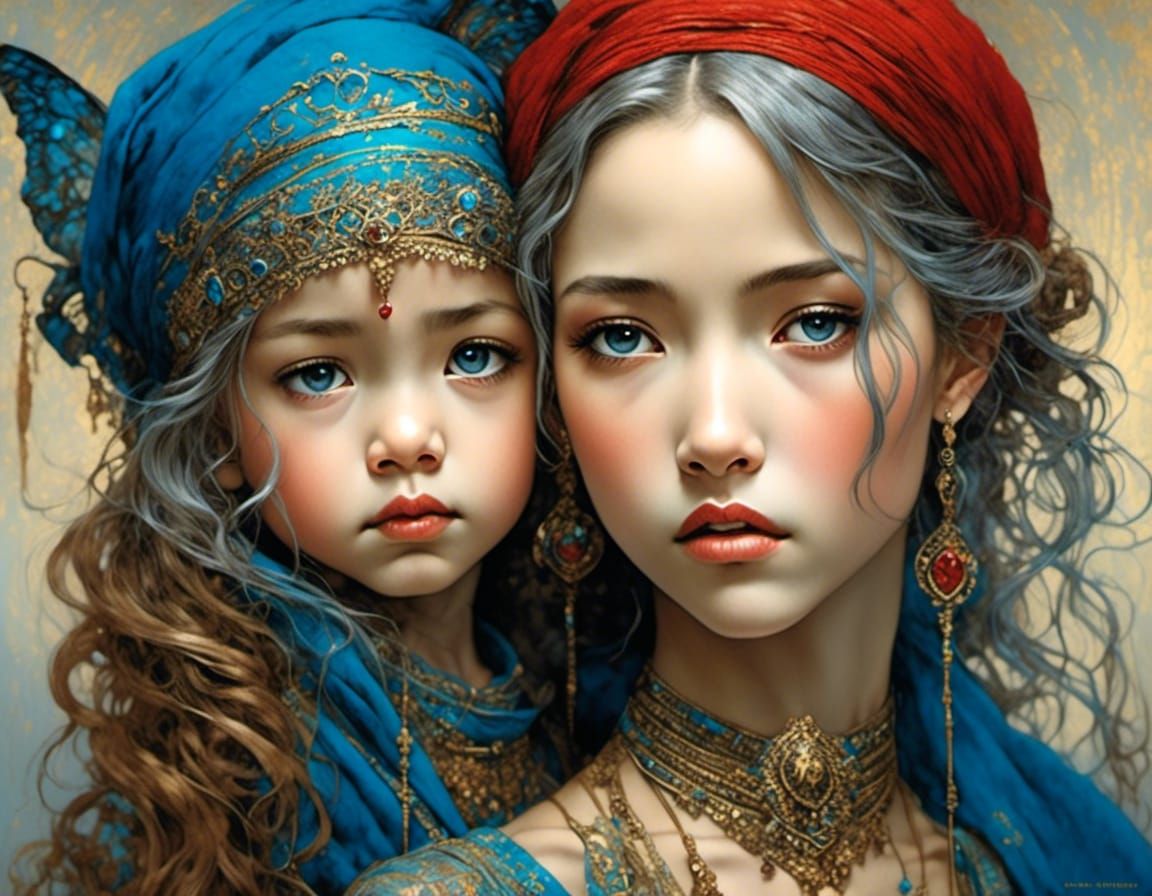 Emotional Close-Up Portrait in Contrasted Colors