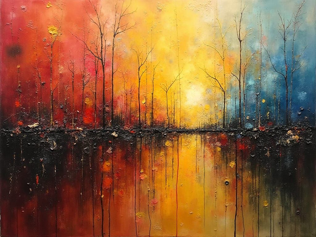 Abstract Expressionist Encaustic Painting: When Colors Speak