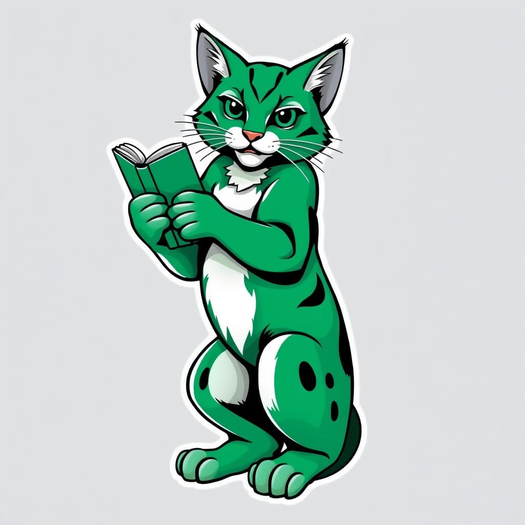 Majestic Emerald Bobcat Coat of Arms