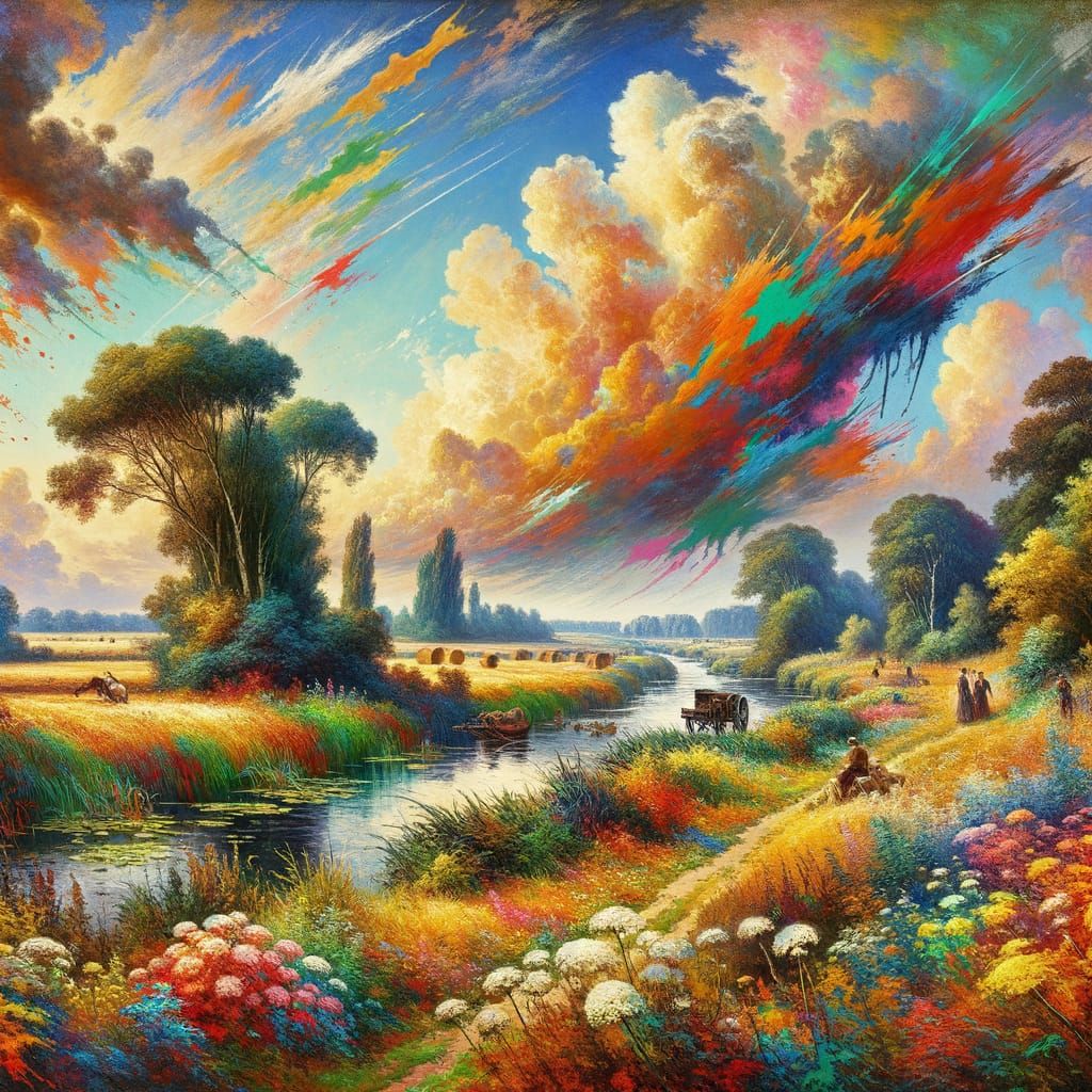 Graffiti Art Interpretation of Constable's Hay Wain