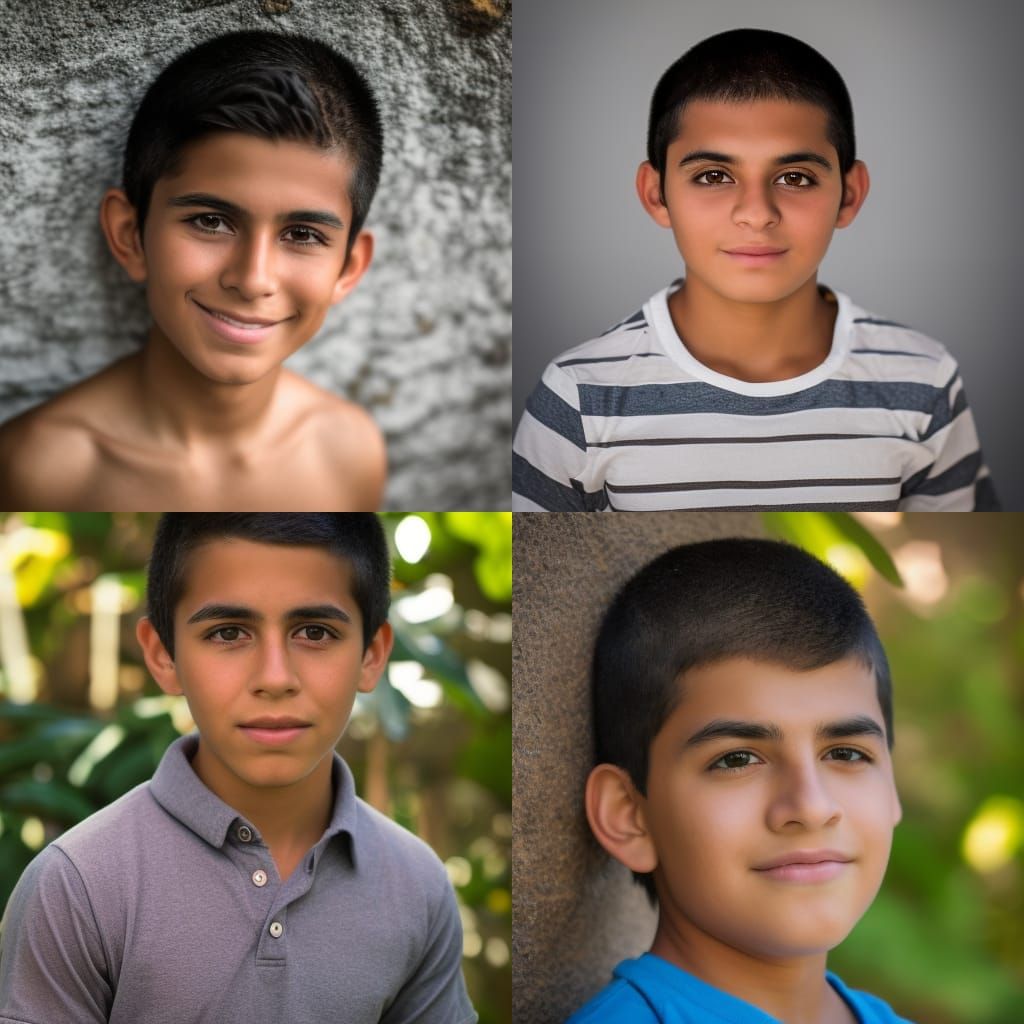 Handsome Costa Rican Boy Portrait in Natural Light