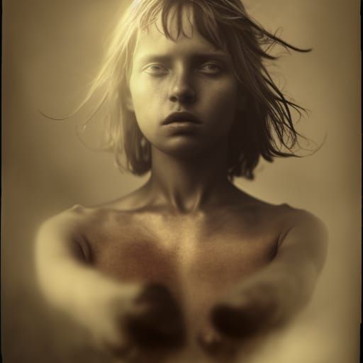 Lilliputian Rambo Woman Portrait in Ambient Light