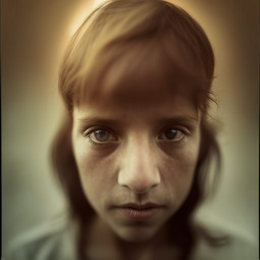 Close-Up Portrait of a Miniature Rambo Woman
