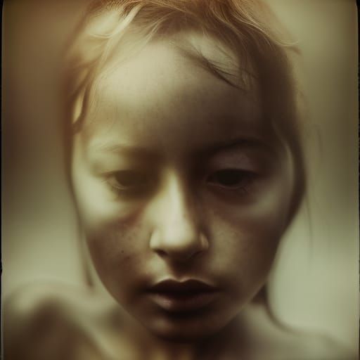Lilliputian Rambo Woman Portrait in Gritty Style