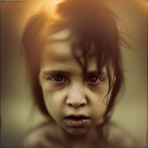Intense Lilliputian Rambo Portrait in Dramatic Realism