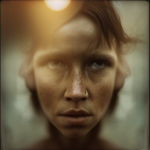 Lilliput Rambo Woman: Close-Up Portrait