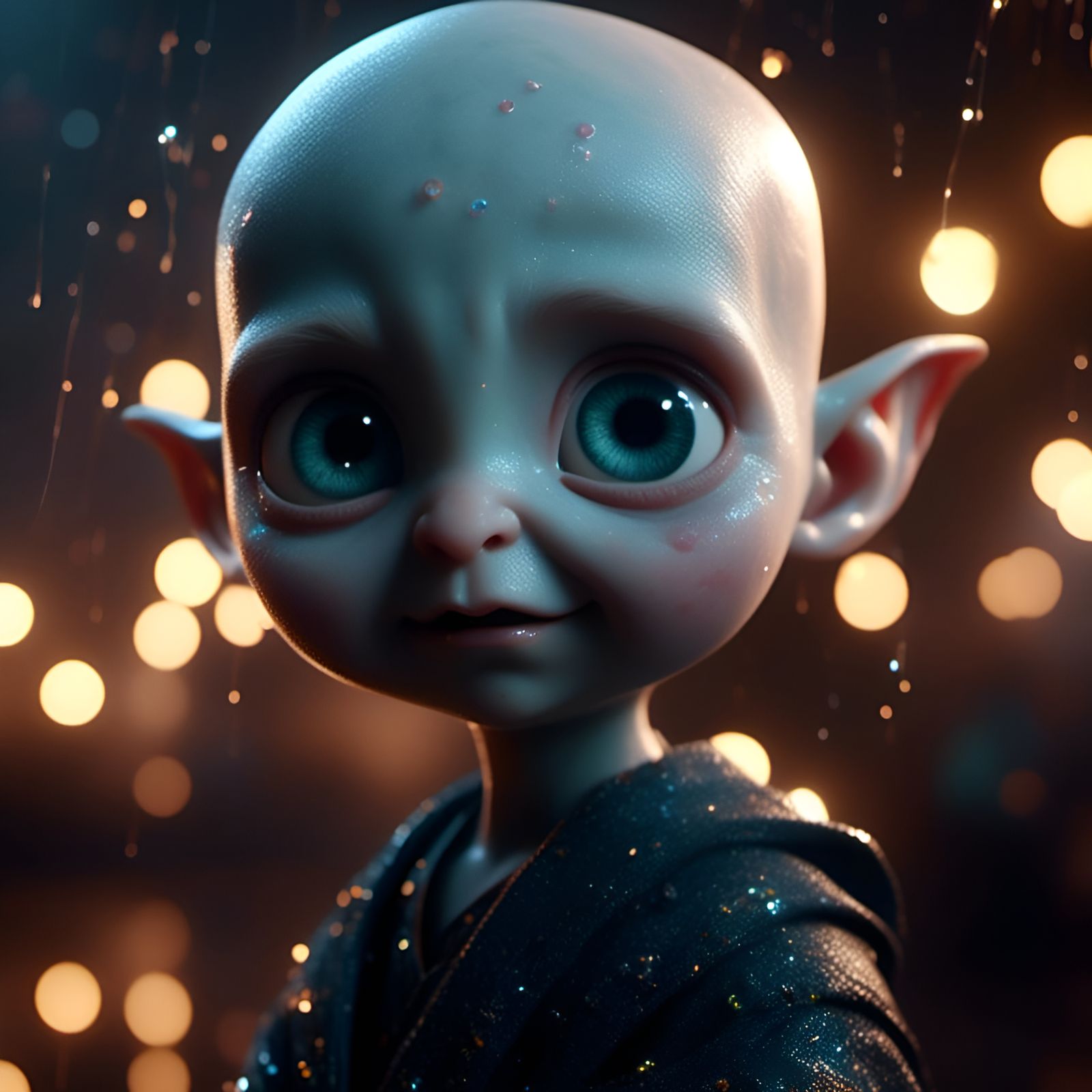 Baby Voldemort Portrait in Expressive Animation Style