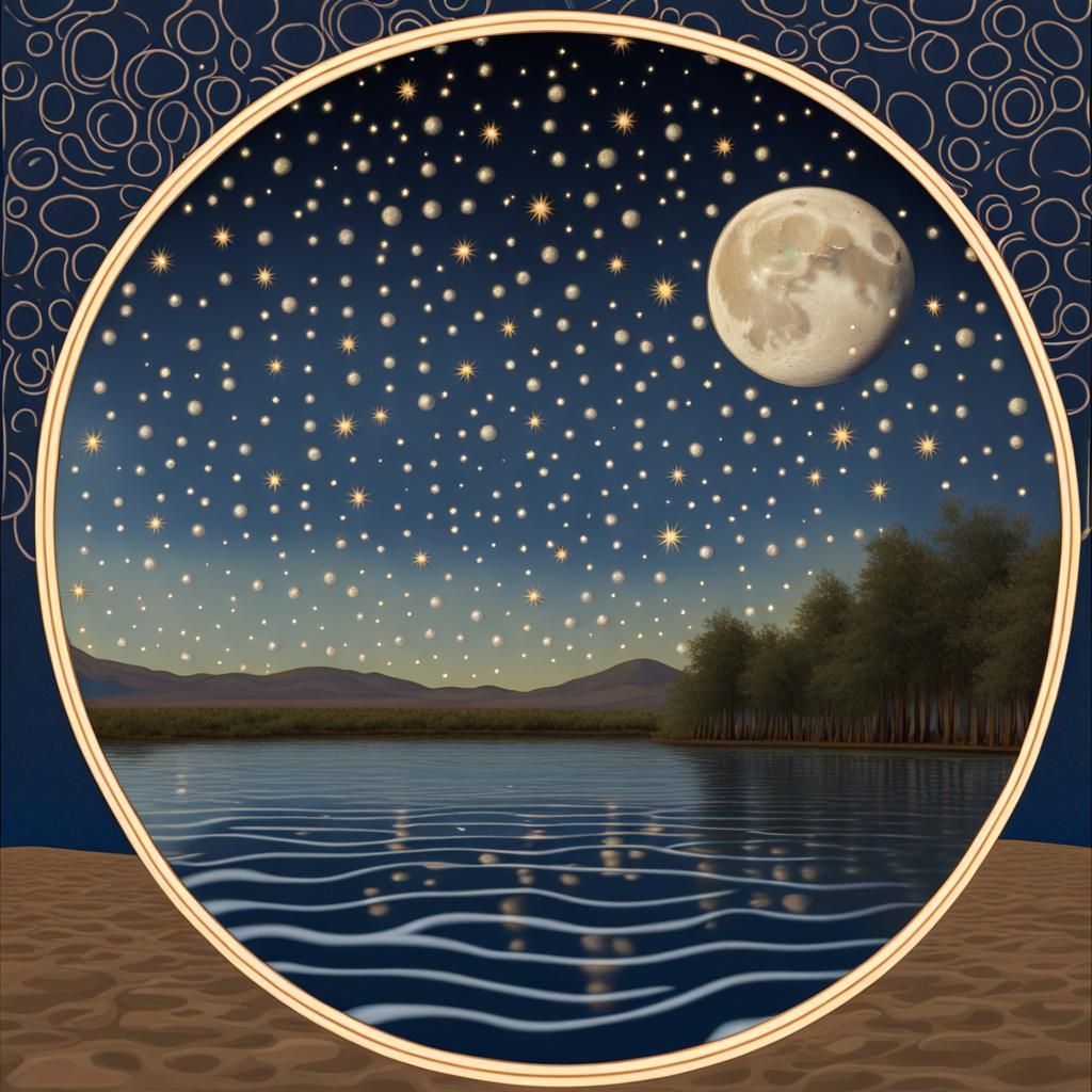 E. Coli Swimming Under a Starry Night Sky