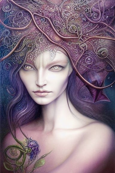 Ethereal Eldrazi Portrait in Hyperrealistic Style