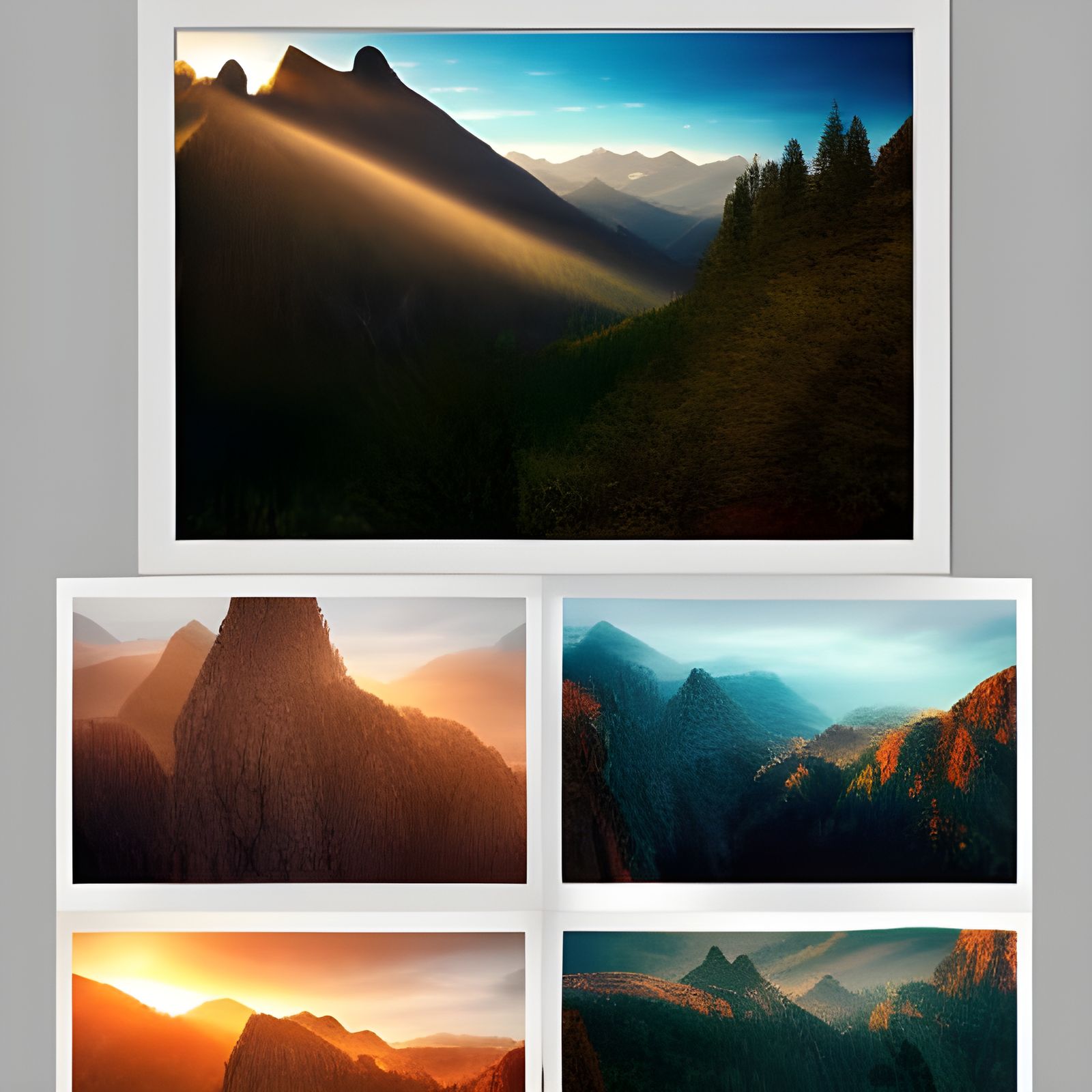 Magical Mountainscape at Sunrise: Digital Matte Painting
