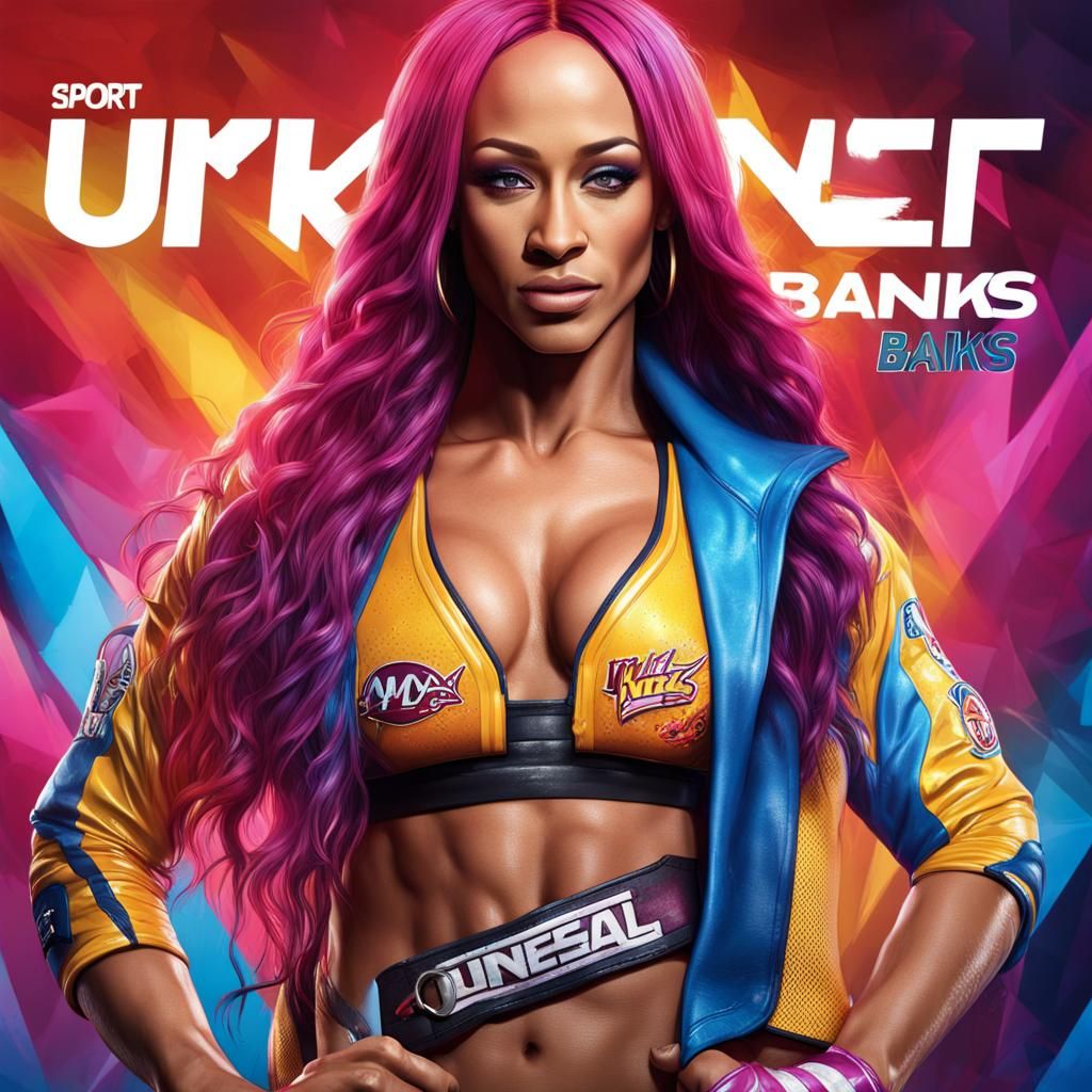 Sasha Banks: Vivid Photo Illustration in Fantasy Style