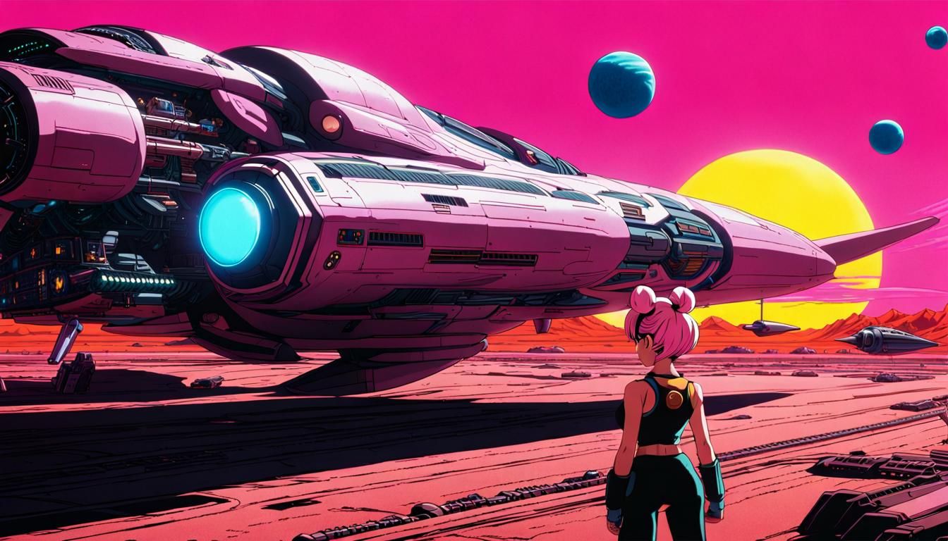 Bulma Repairs Spaceship with Majin Buu: Anime Manga Scan