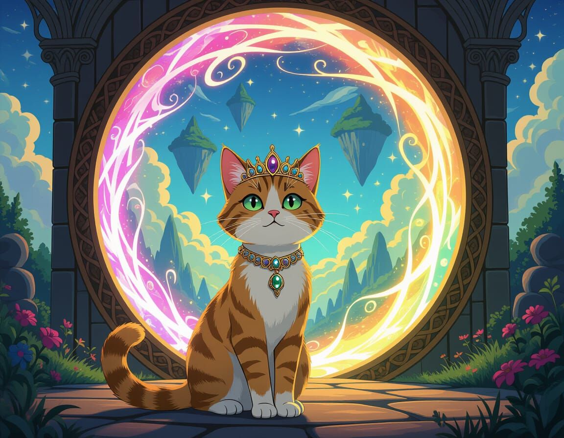 Princess Cat at Portal to Another World
