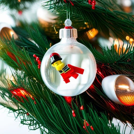 Lego Fireman Christmas Tree Ornaments: Holiday Cheer