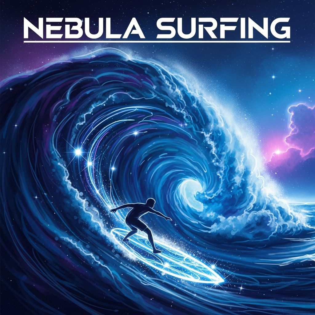 Nebula Surfing: Cosmic Wave Rider in Abstract Expressionist ...