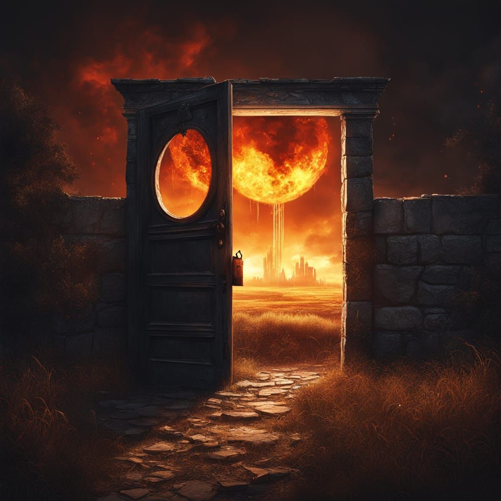 Glowing Portal Reveals Apocalyptic World