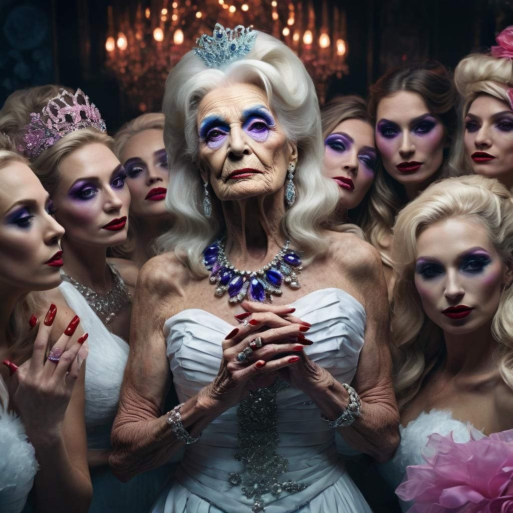 Hen Party Portrait in Detailed Digital Painting Style