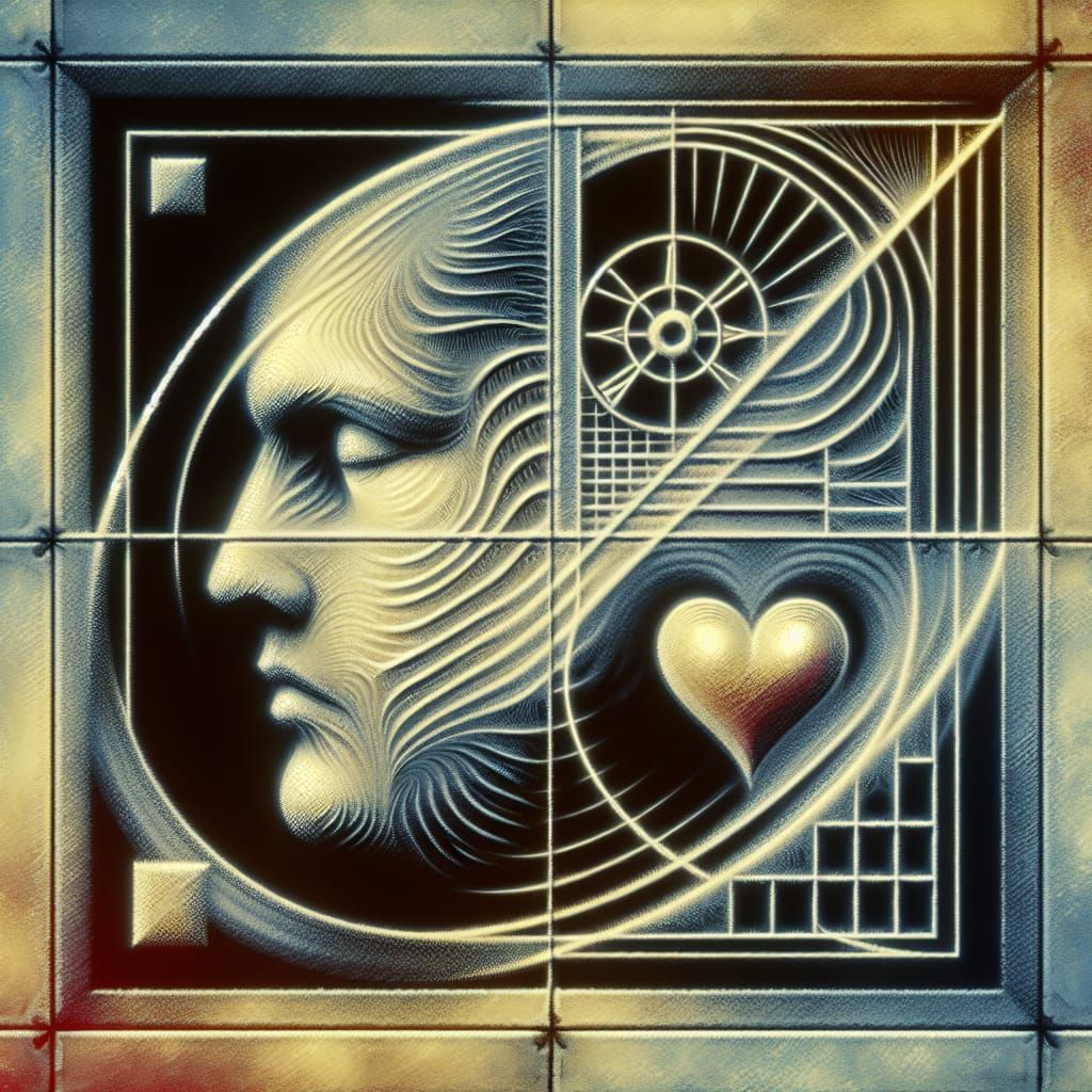 Heartbreak Time: Face Superimposed in Photogram Style