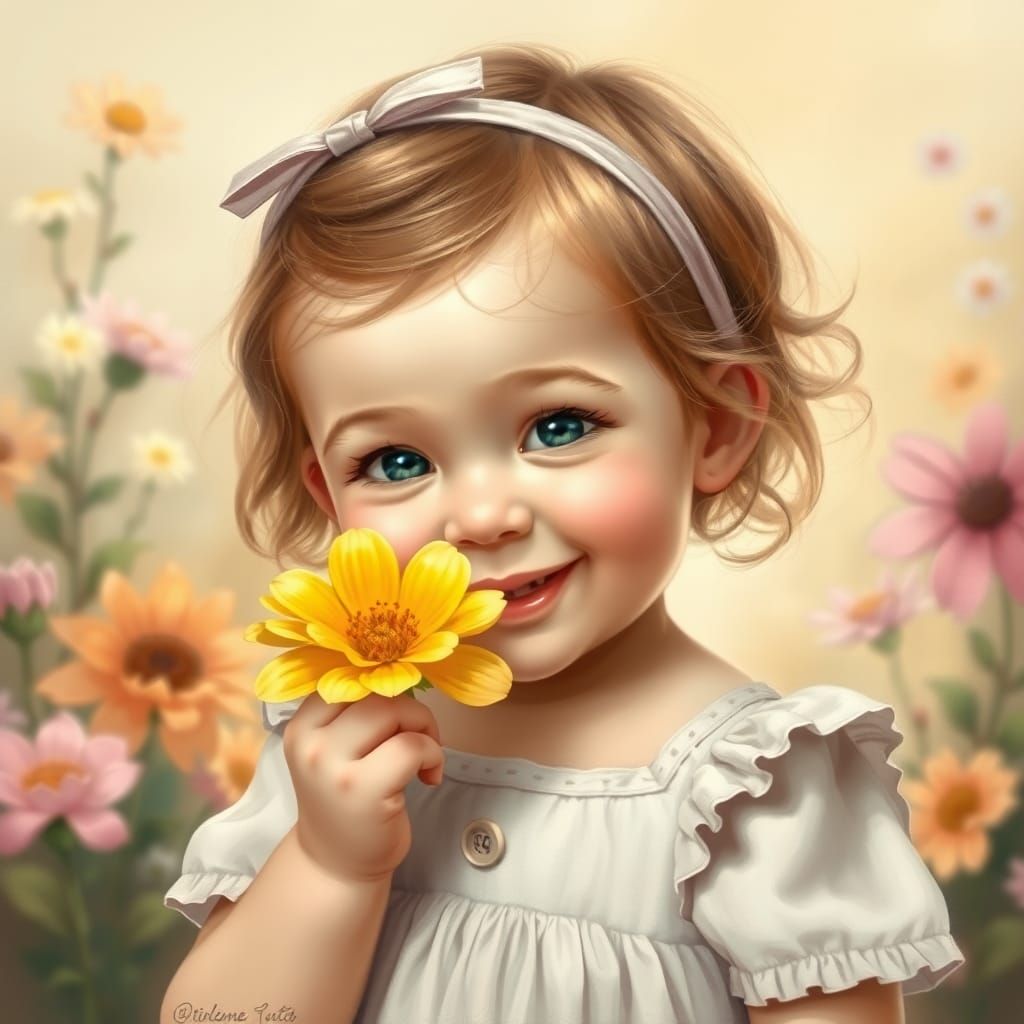 Toddlers 
Microsoft Designer 
Personal Use

oil painting airbrushed realistic whimsical muted flower garden background, ...