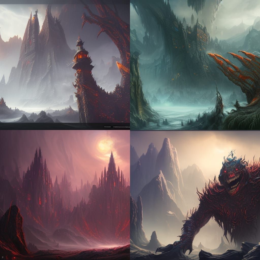 Terrifying Fantasy Concept Art in Deep Color