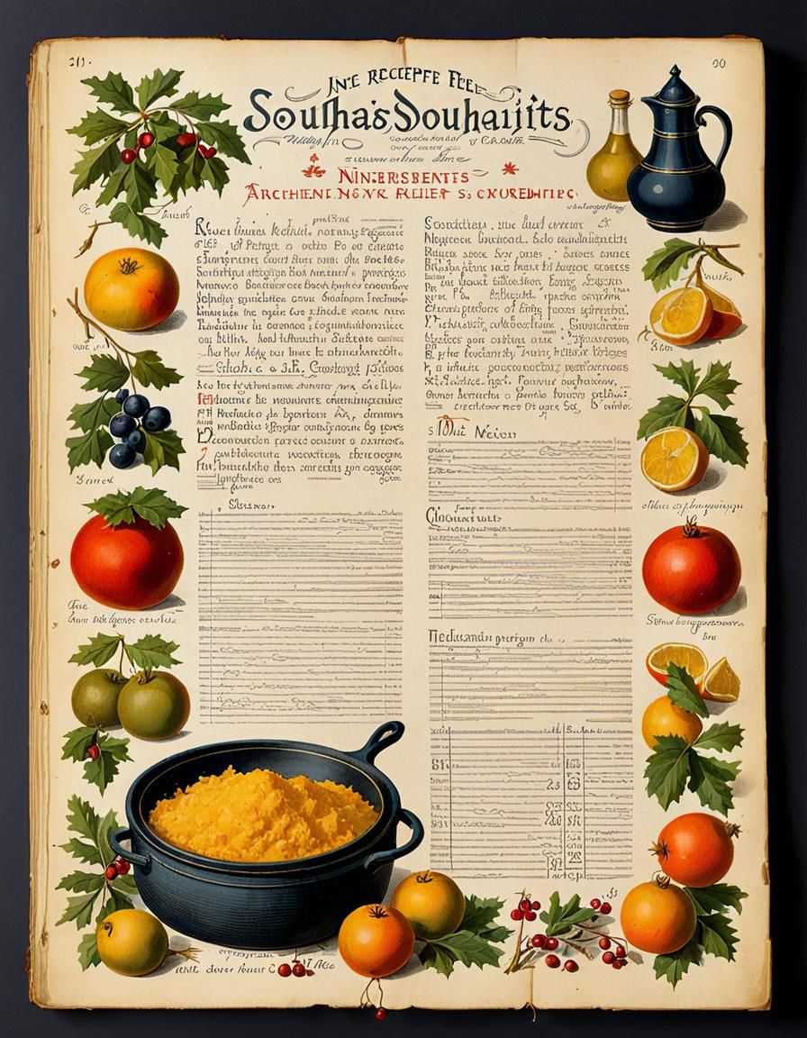 Magical New Year Recipe on Old Parchment