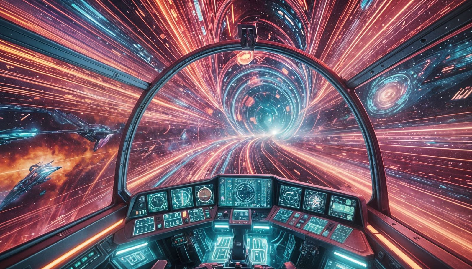 Star Trek Cockpit Navigating a Trippy Wormhole