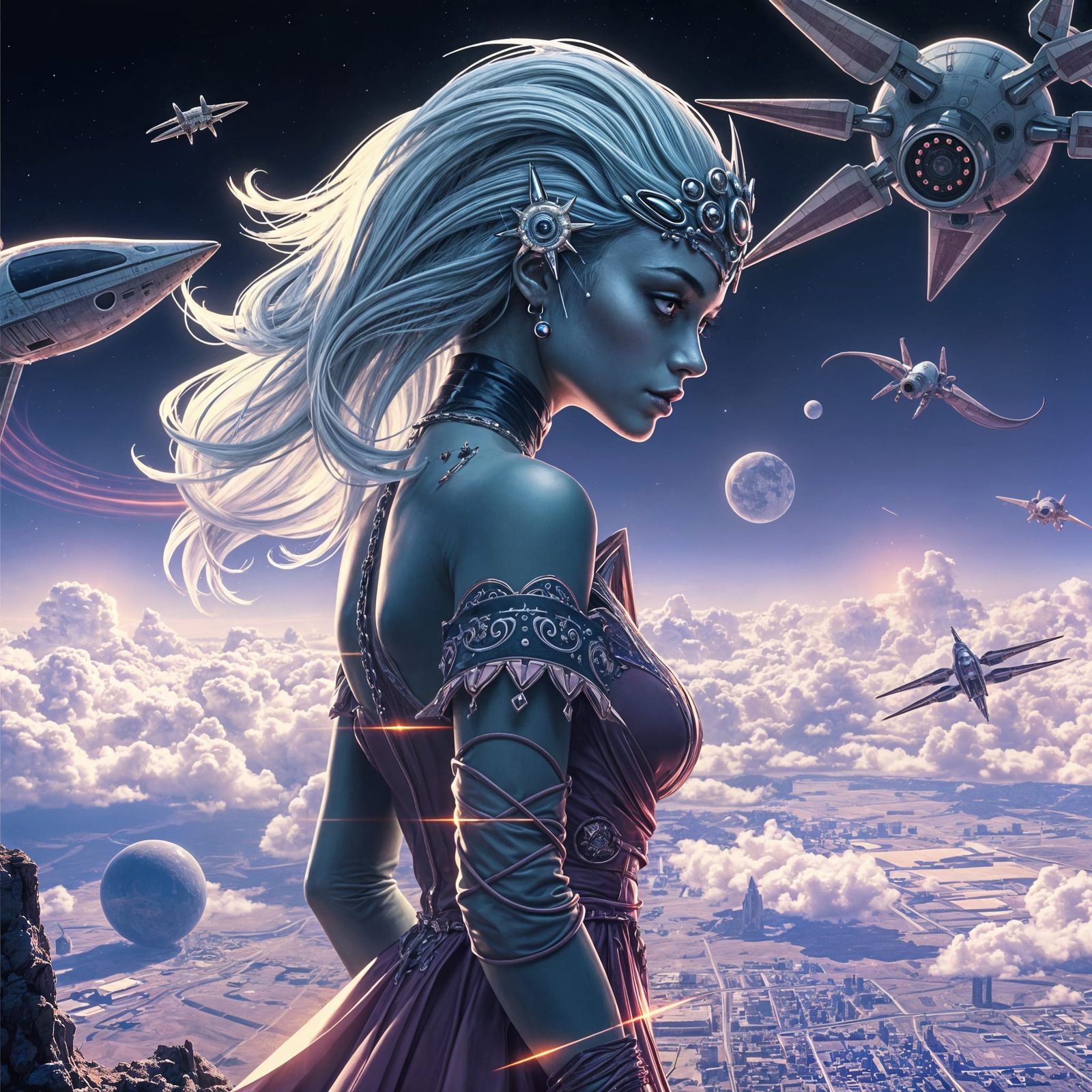 Surreal Alien Landscape in Double Exposure