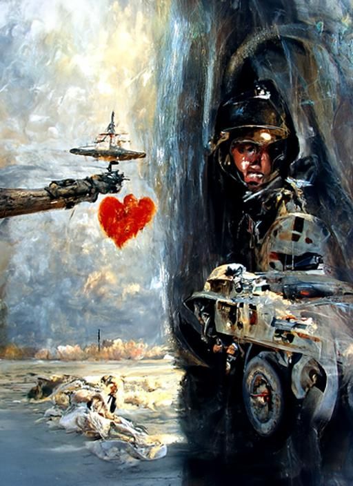 Love and War: An Oil Painting