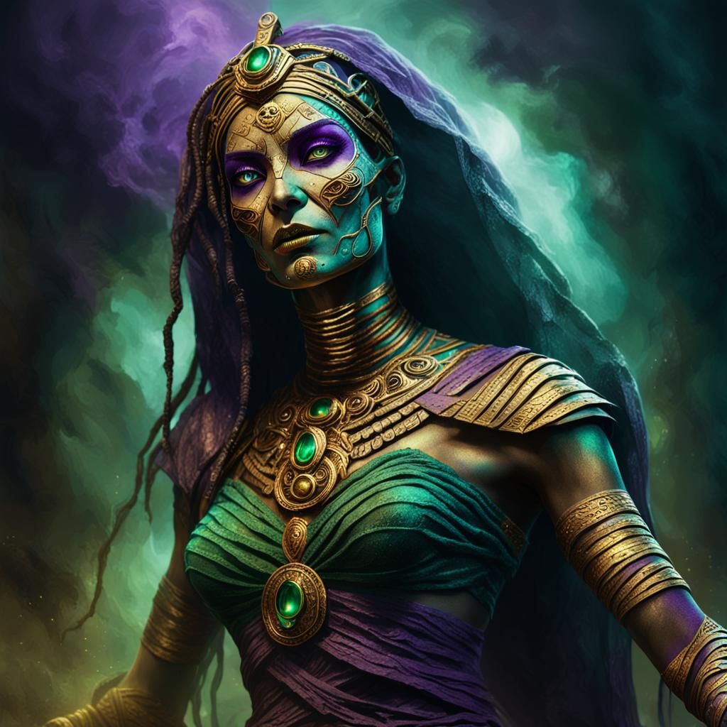 Fantasy Realism Mummy Transforms into Stunning Woman in Myst...