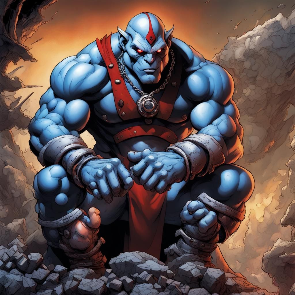 Panthro Repairs Thundertank in Comic Book Style