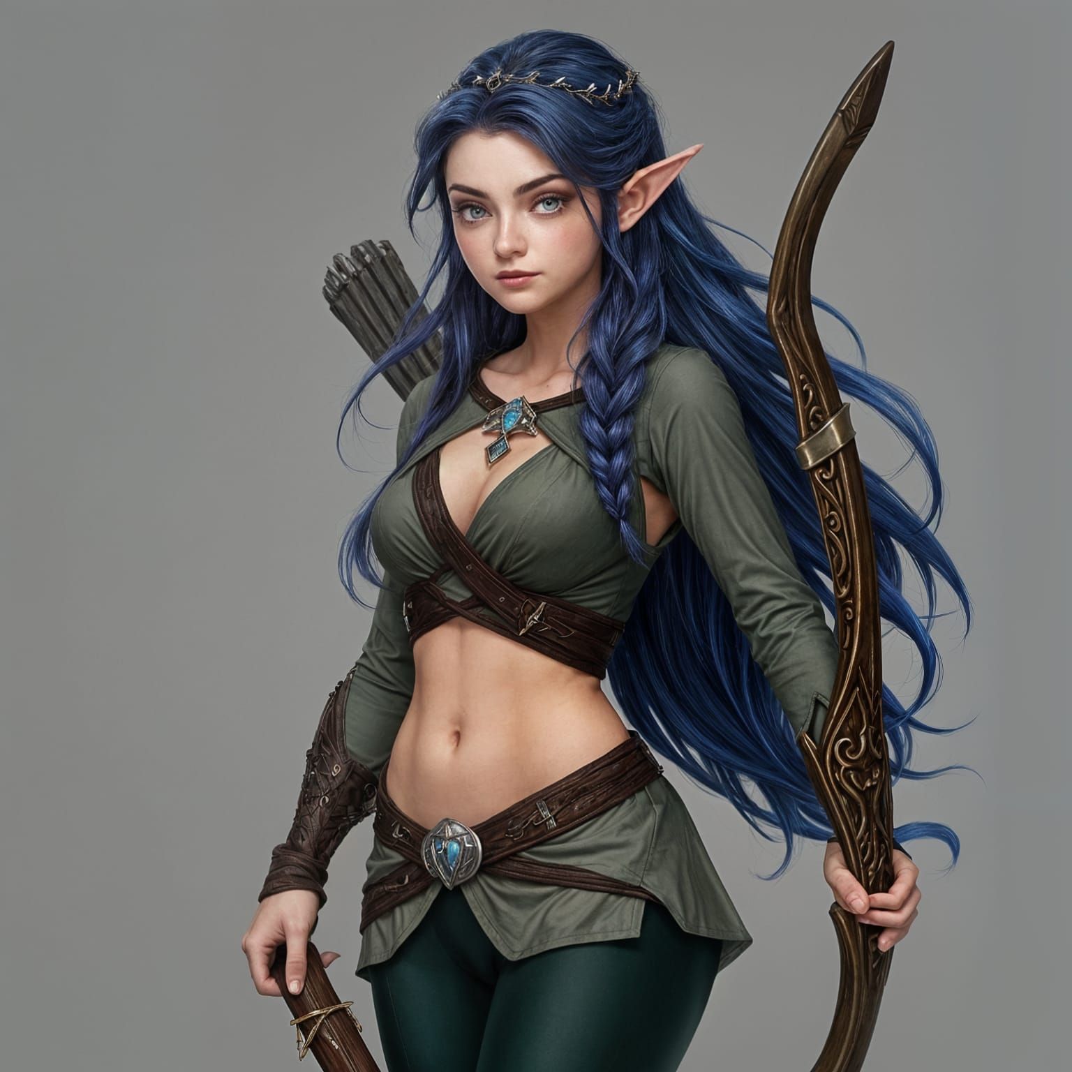 Elara the Elven Ranger: A Digital Portrait