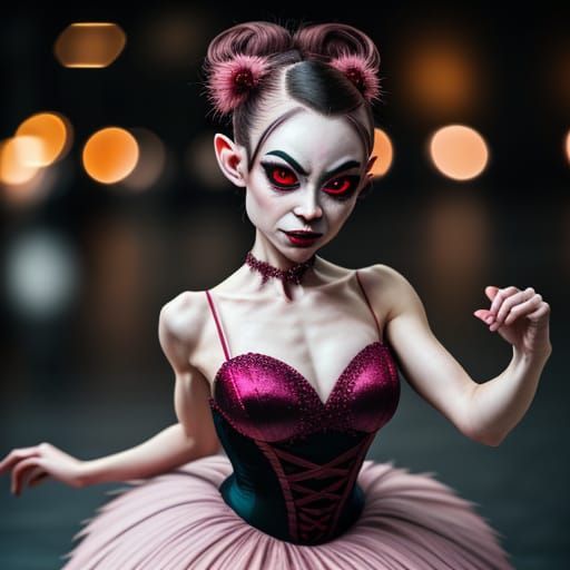 Sinister Ballerina Goblin Girl: Professional Photography