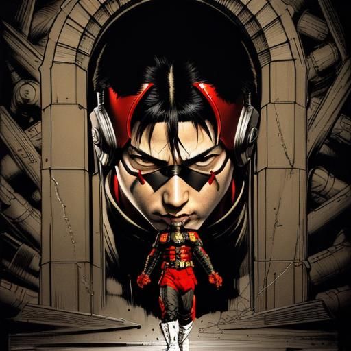 Detailed Soldier as Vibrant Pencil Sketch Art