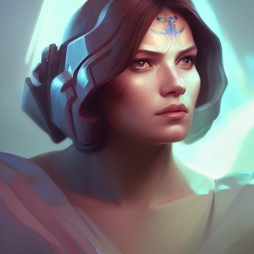 Star Wars Goddess Portrait in Hyperdetailed Style