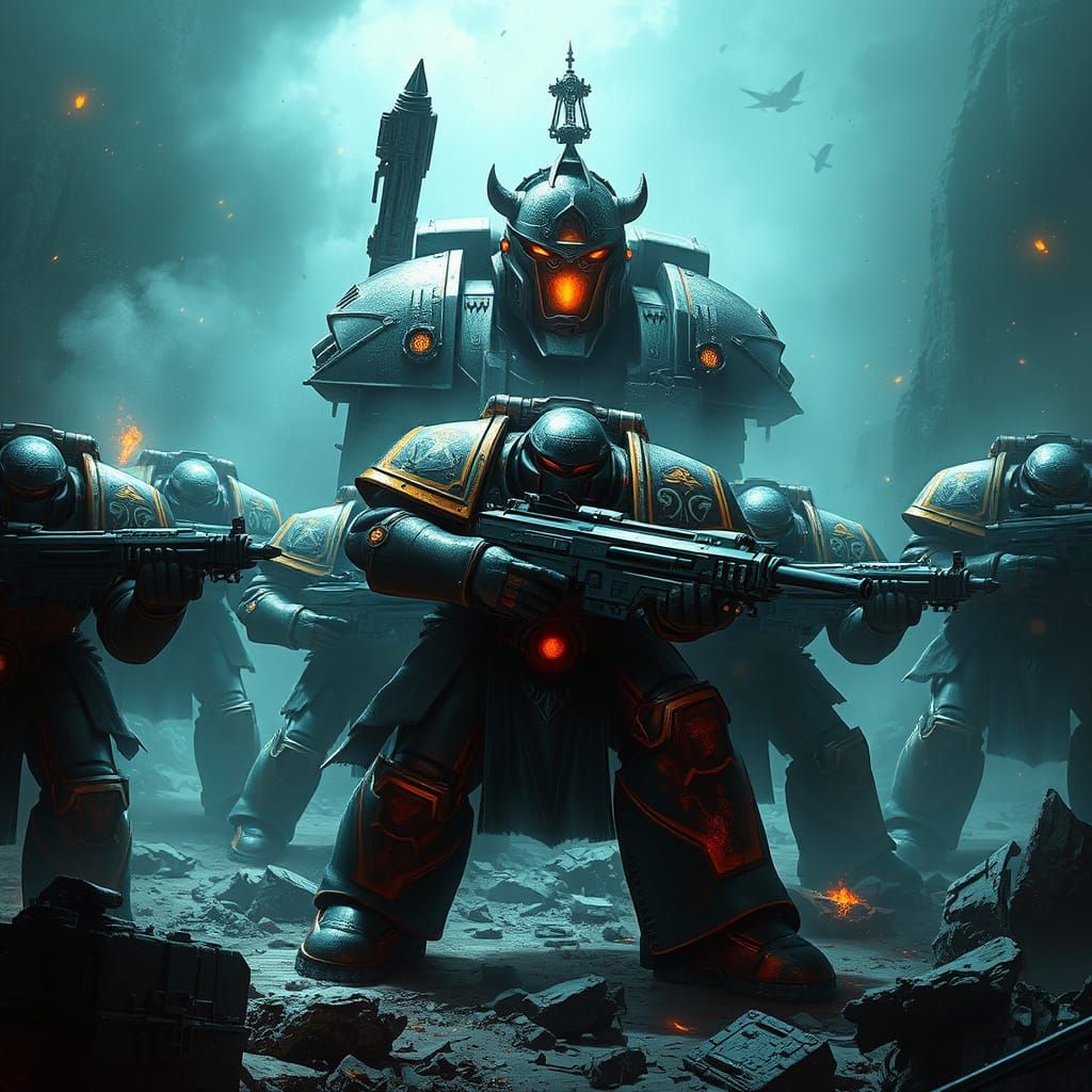 Warhammer 40000 Space Marines Game Box Art