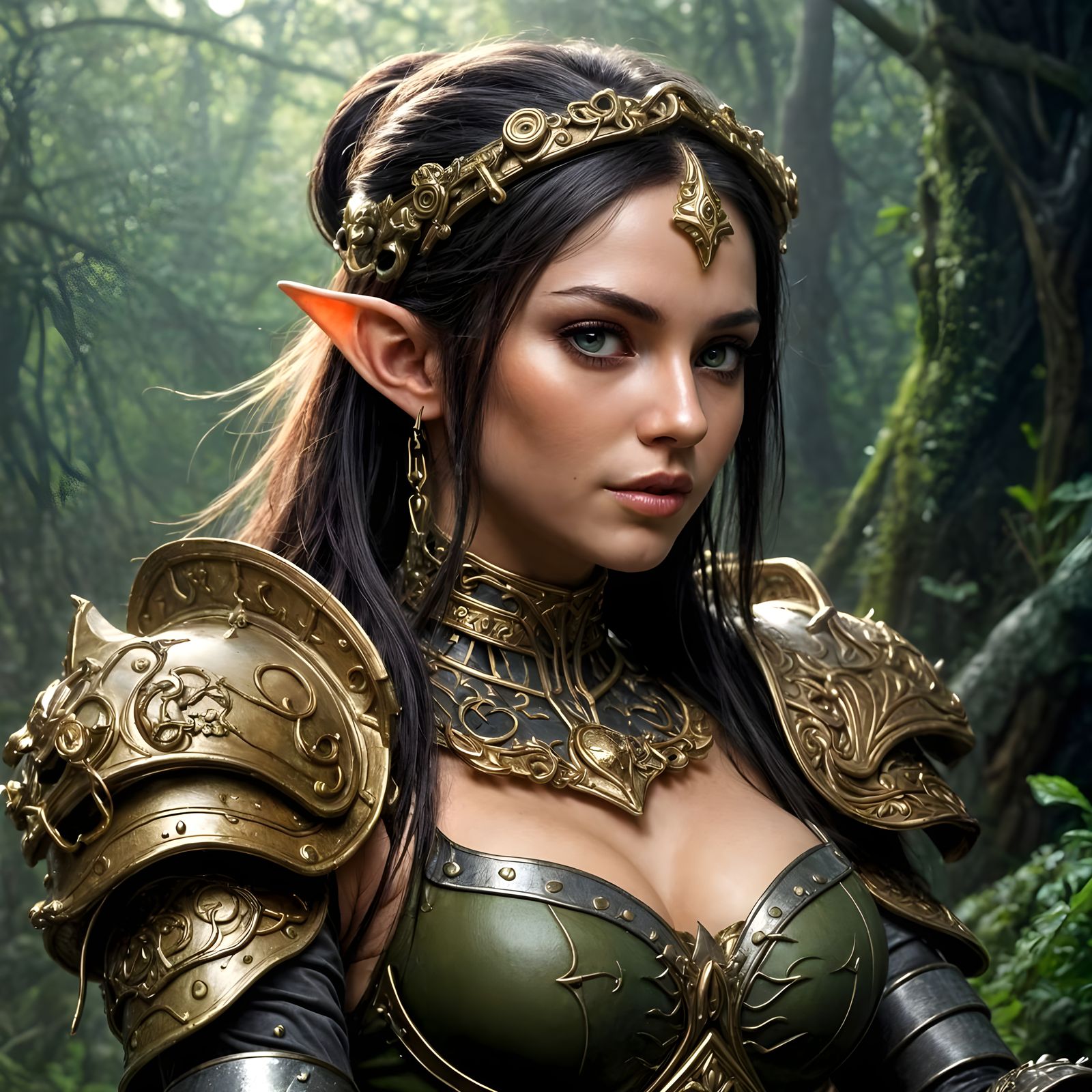 Elf Goddess in Forest Treehouse, Warhammer 40k