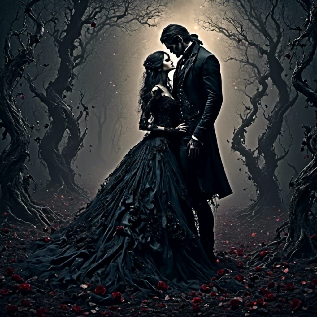 Dark Romance Couple Portrait