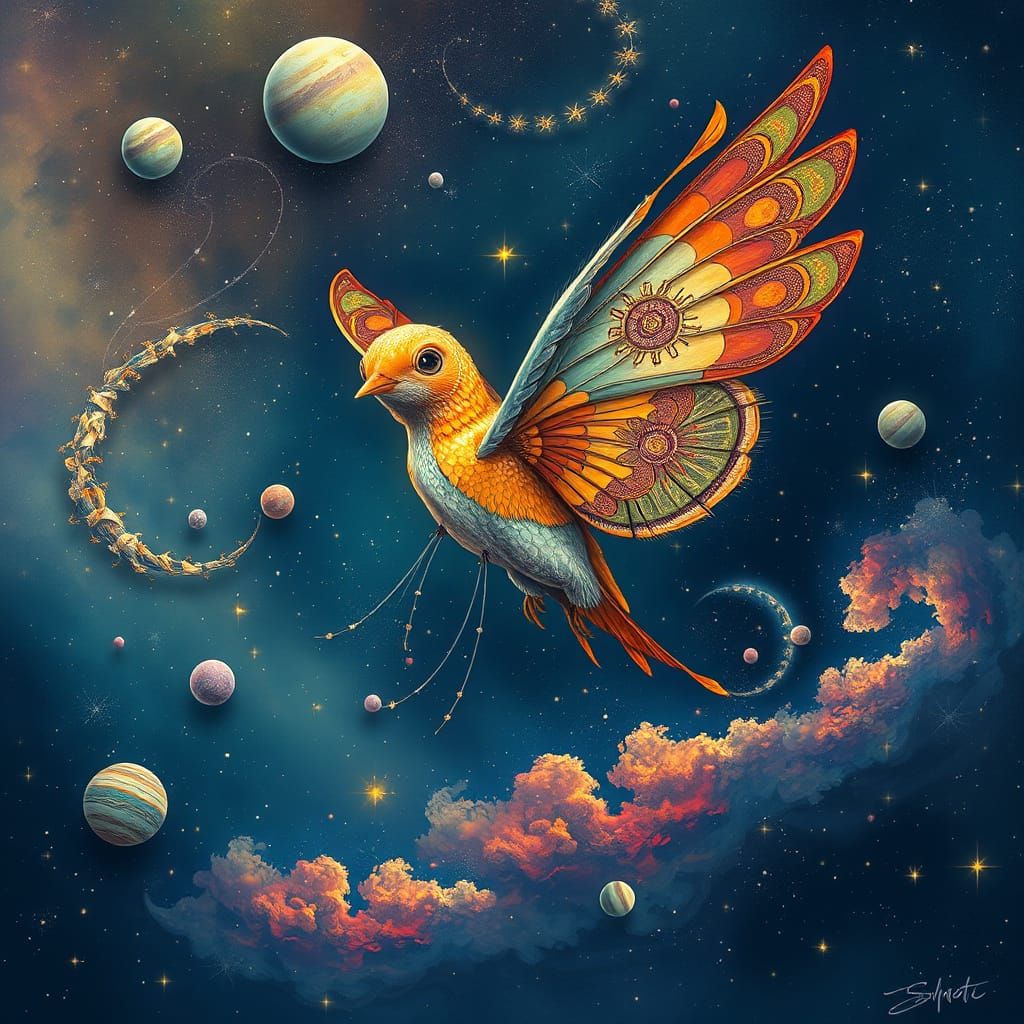 Fractal Pegasus in Star-Filled Galaxy: Neo-Impressionistic S...