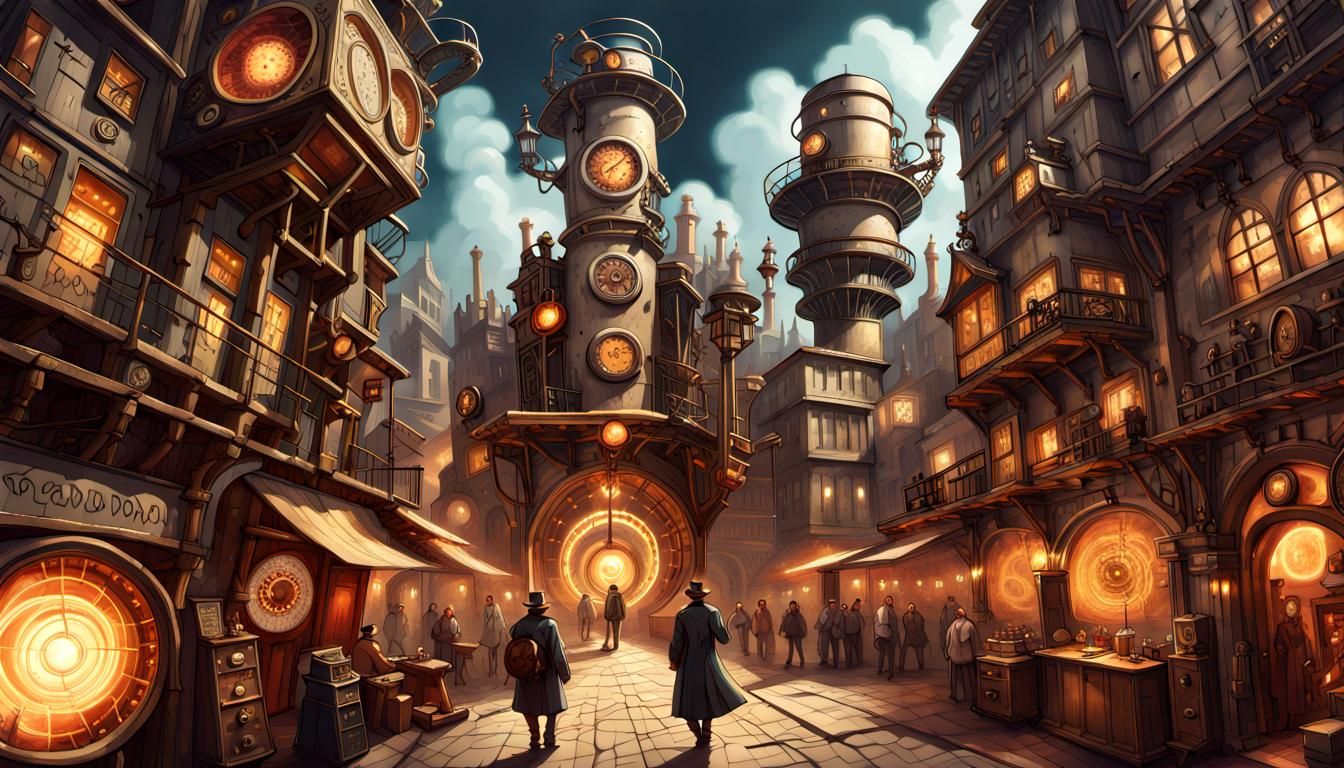 Steampunk Accelerator Disrupts Medieval Town Square