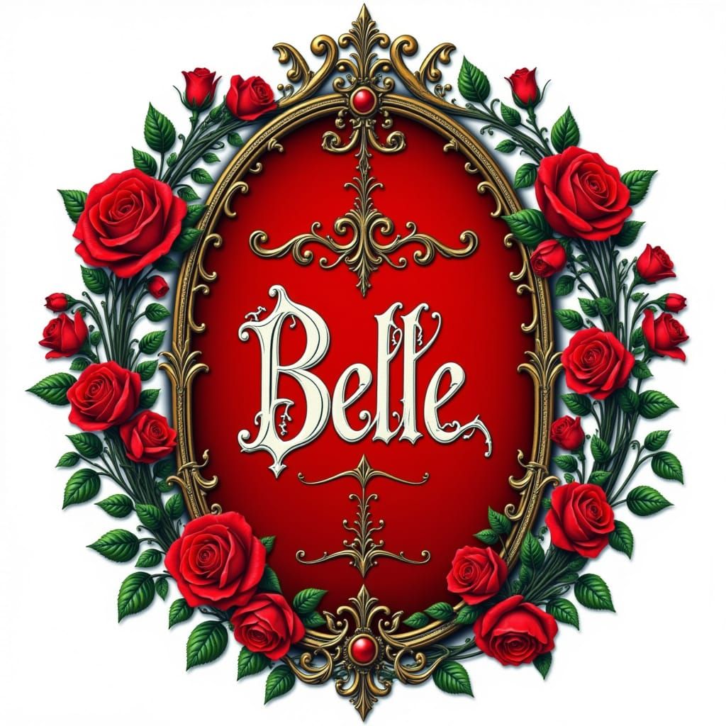 Elegant Belle Poster in Bold Typography