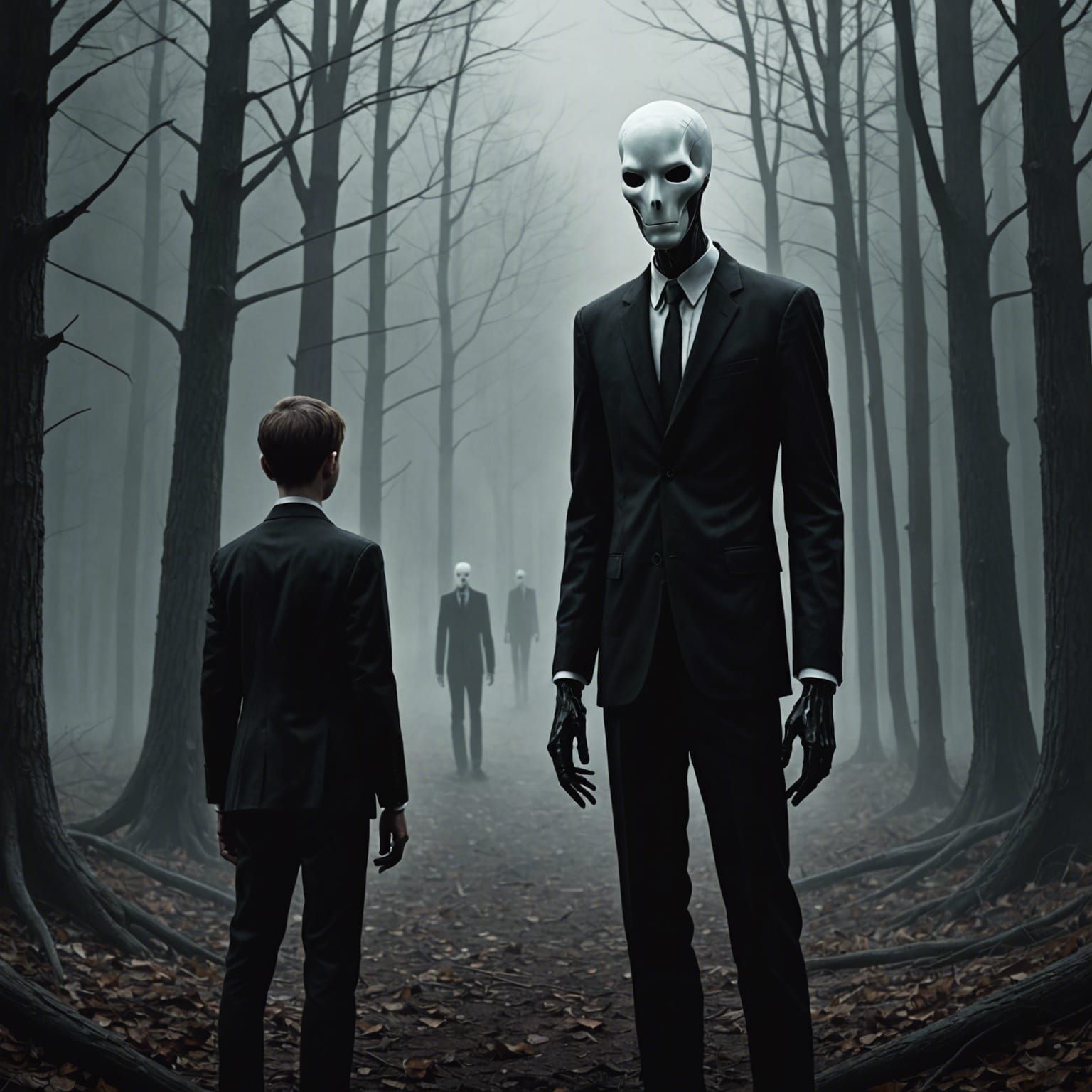 Slenderman Encounter: Facing Fears in Sinister Art