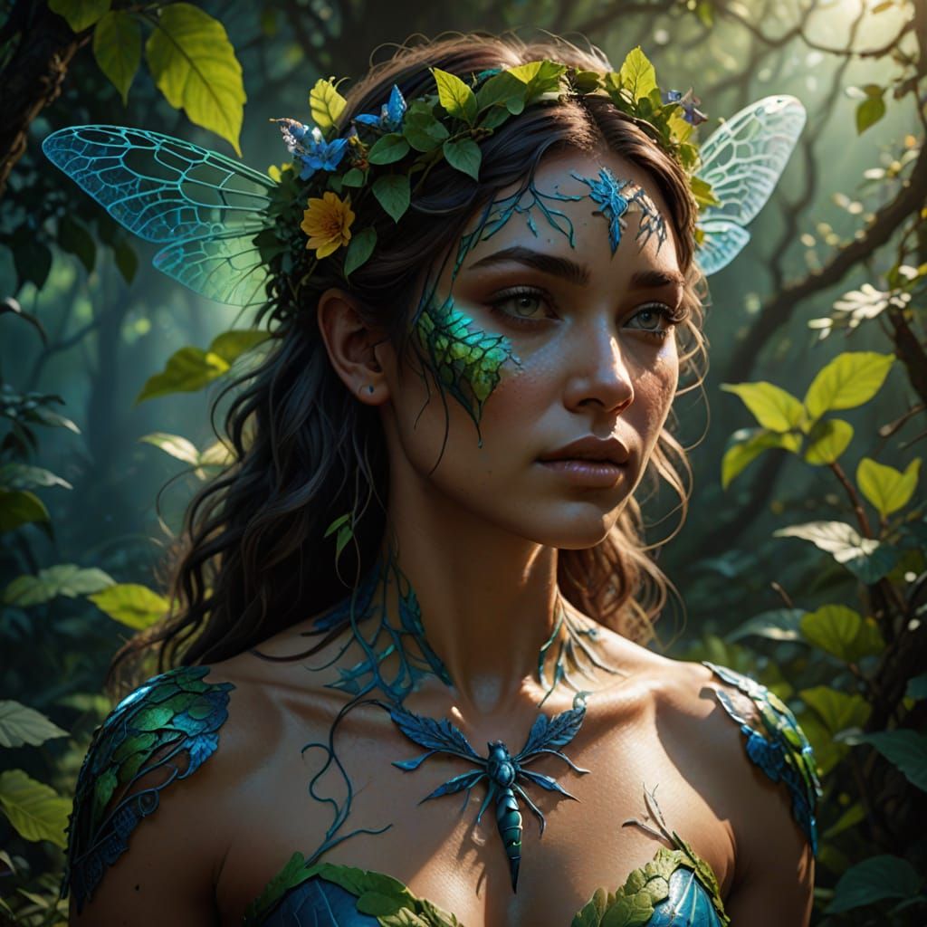 Earth Goddess in Lush Paradise