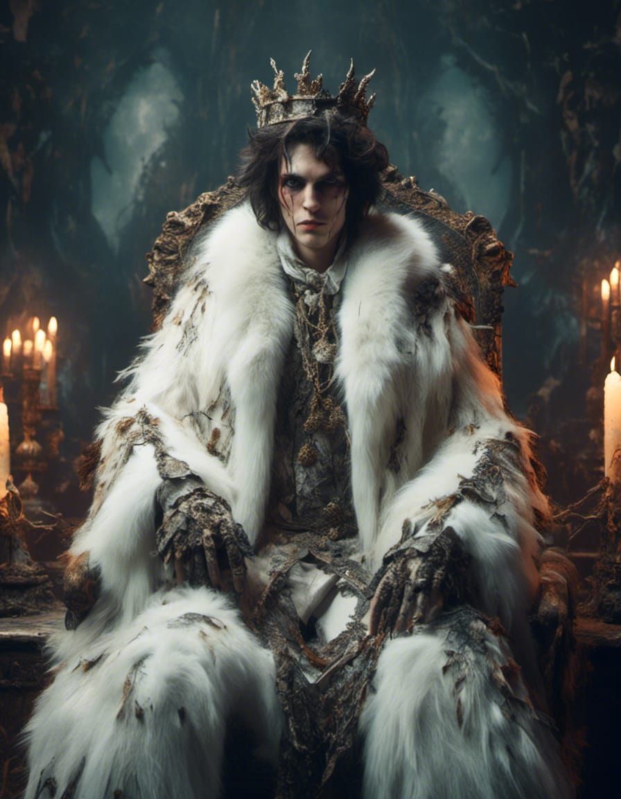 Young Man with Crown: Detailed Matte Painting