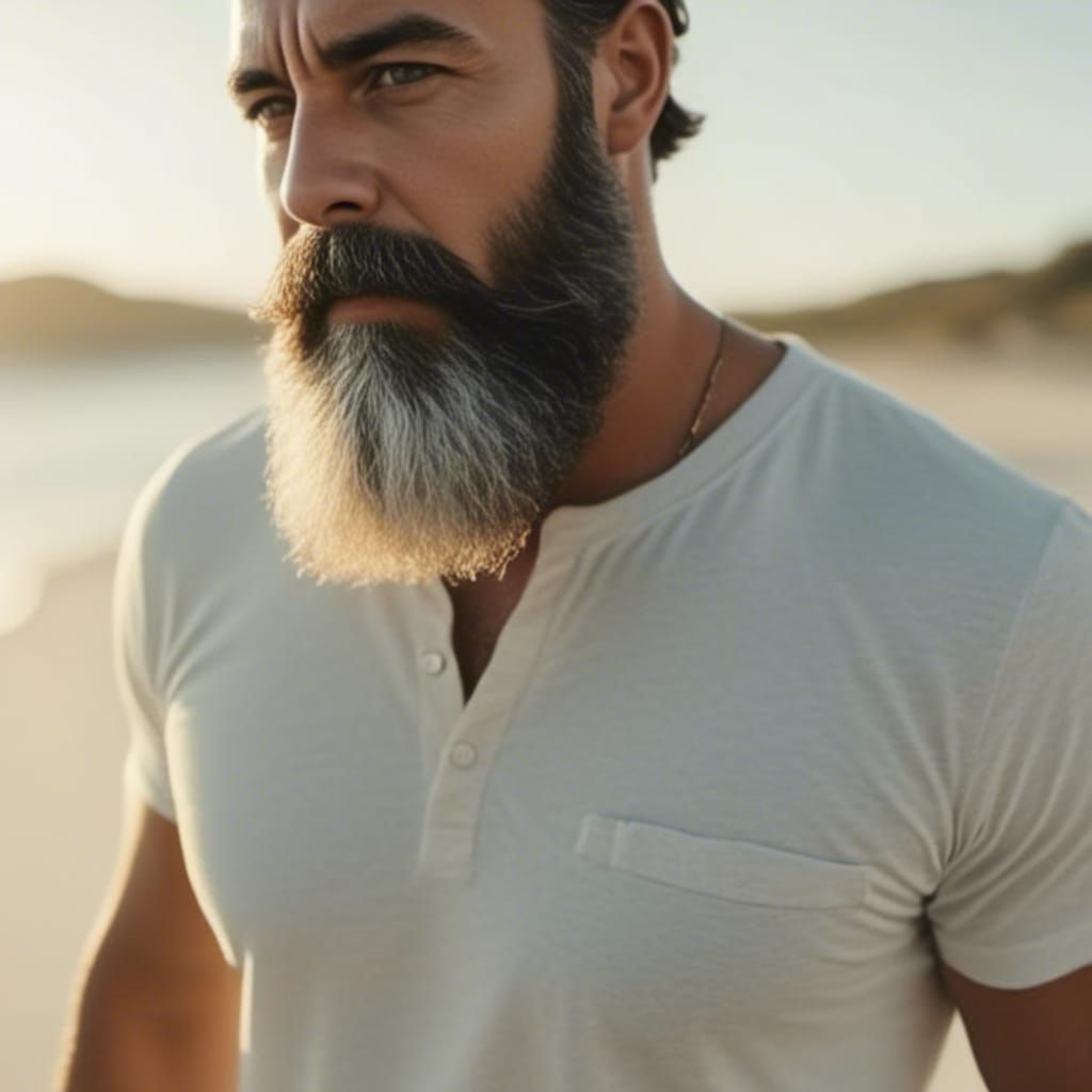Man Walks Barefoot on Canary Island Beach