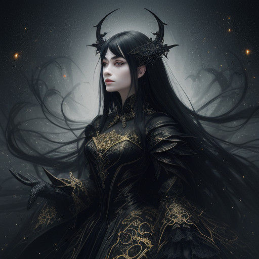 Ethereal Vampire Portrait in Dark Fantasy Style