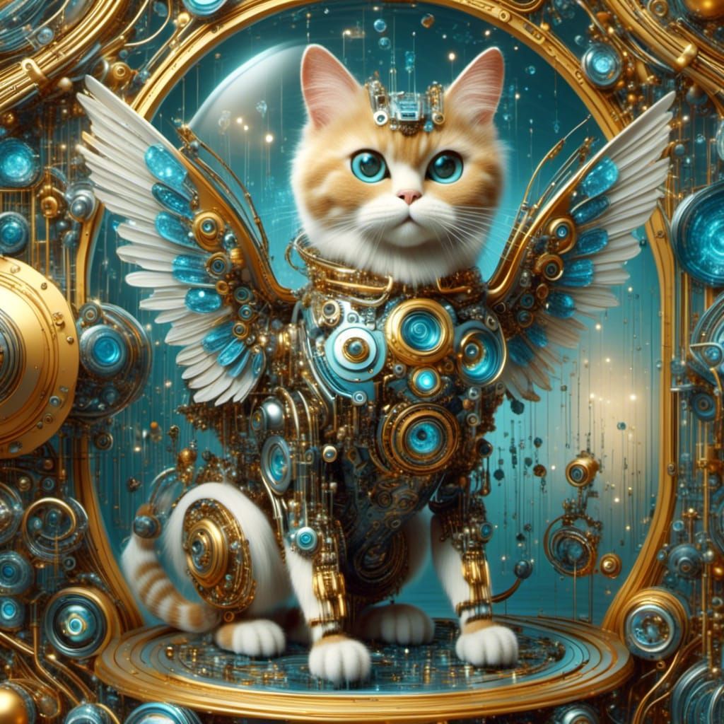 Bionic Cat with Wings: Nanorobotic Gemstone Design