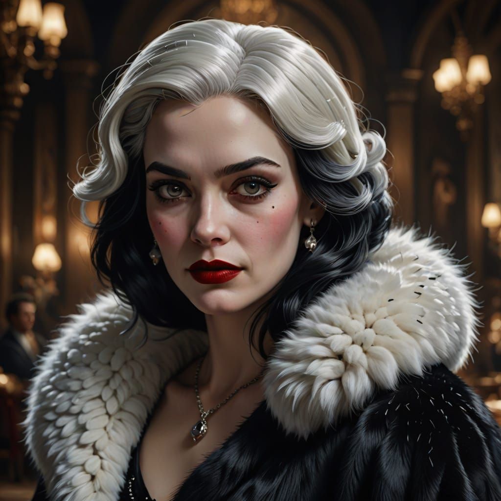 Snow White and Cruella De Ville Morph Portrait