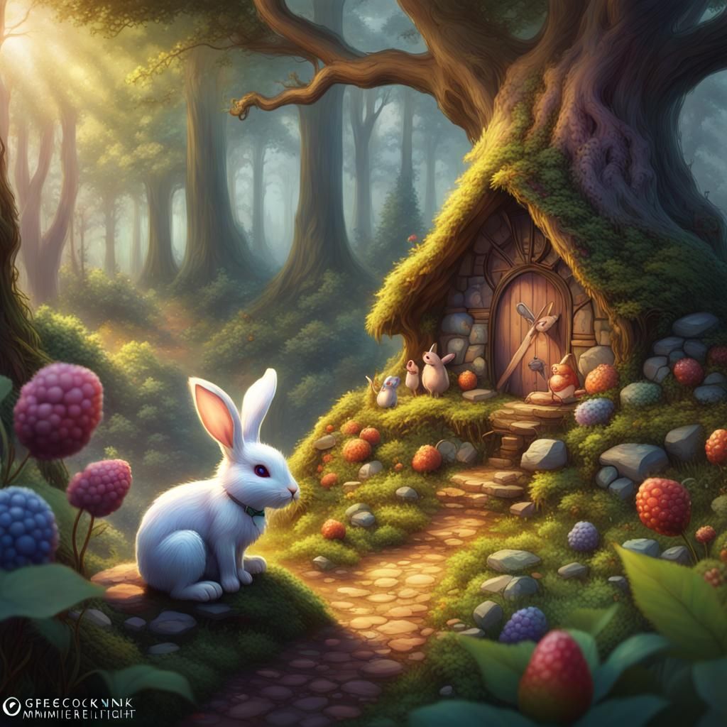Magical Woodland Adventure: Dark Fantasy Concept Art