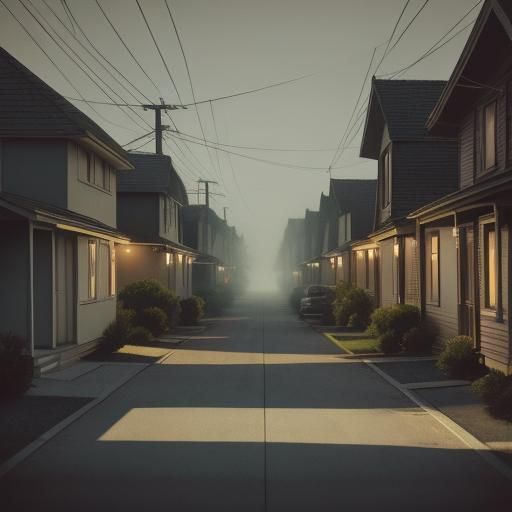 Vintage Bungalows in Film Noir Style