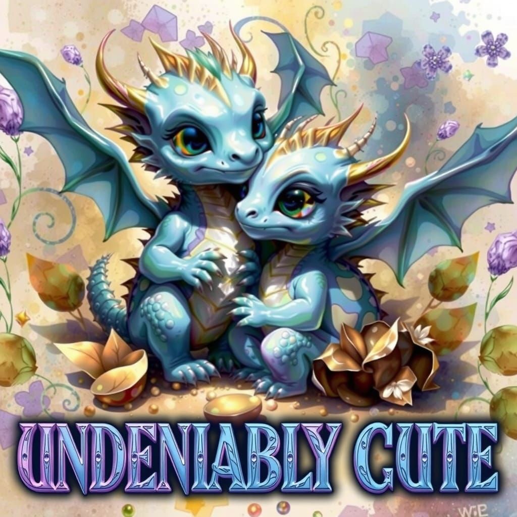 The text "Undeniably Cute" spanning the extreme bottom edge ...